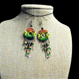 Rasta Ceramic  Earrings